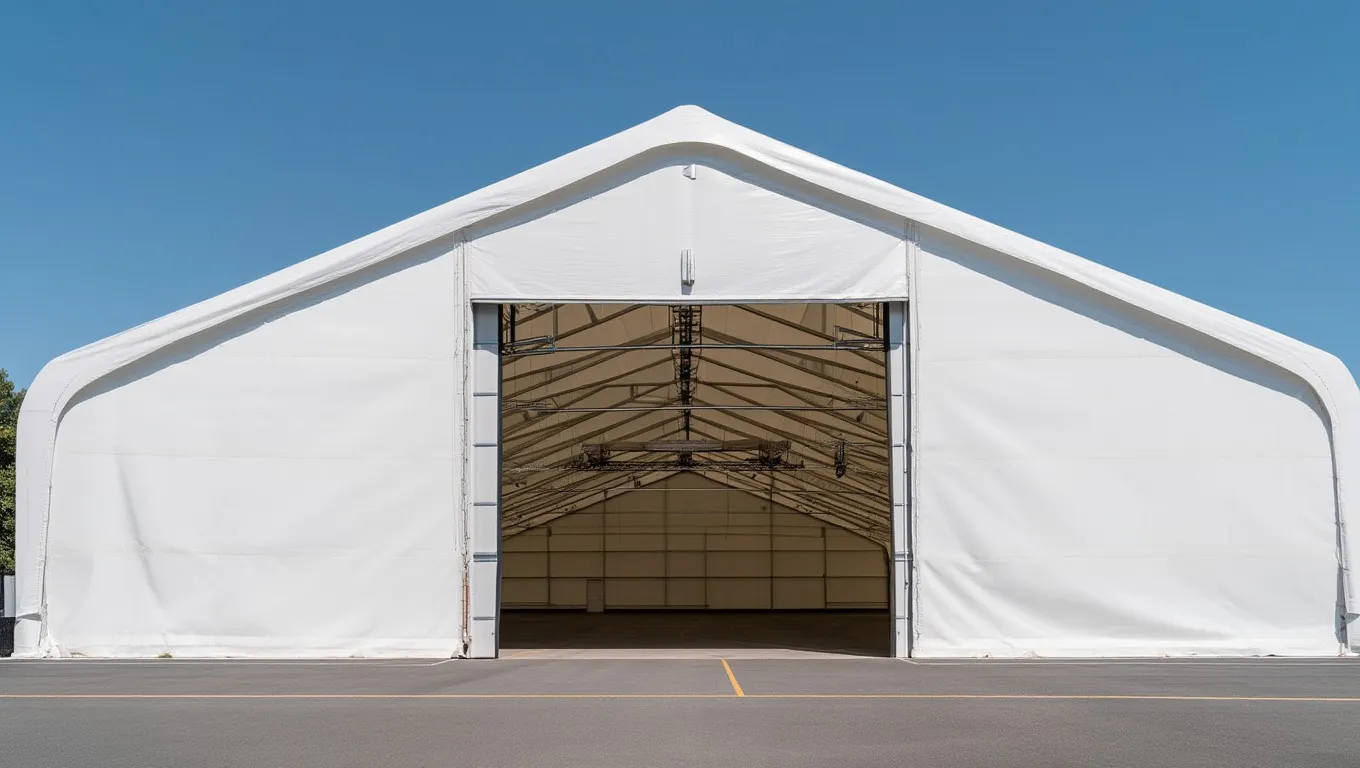 Каркасно-тентовый ангар 400 м2 фото